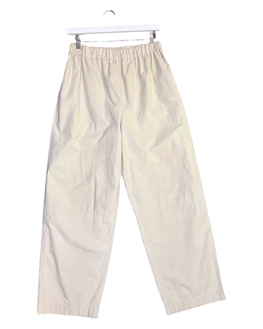 Size 12 (L) | Henne Beige Cotton Wide Leg Pants