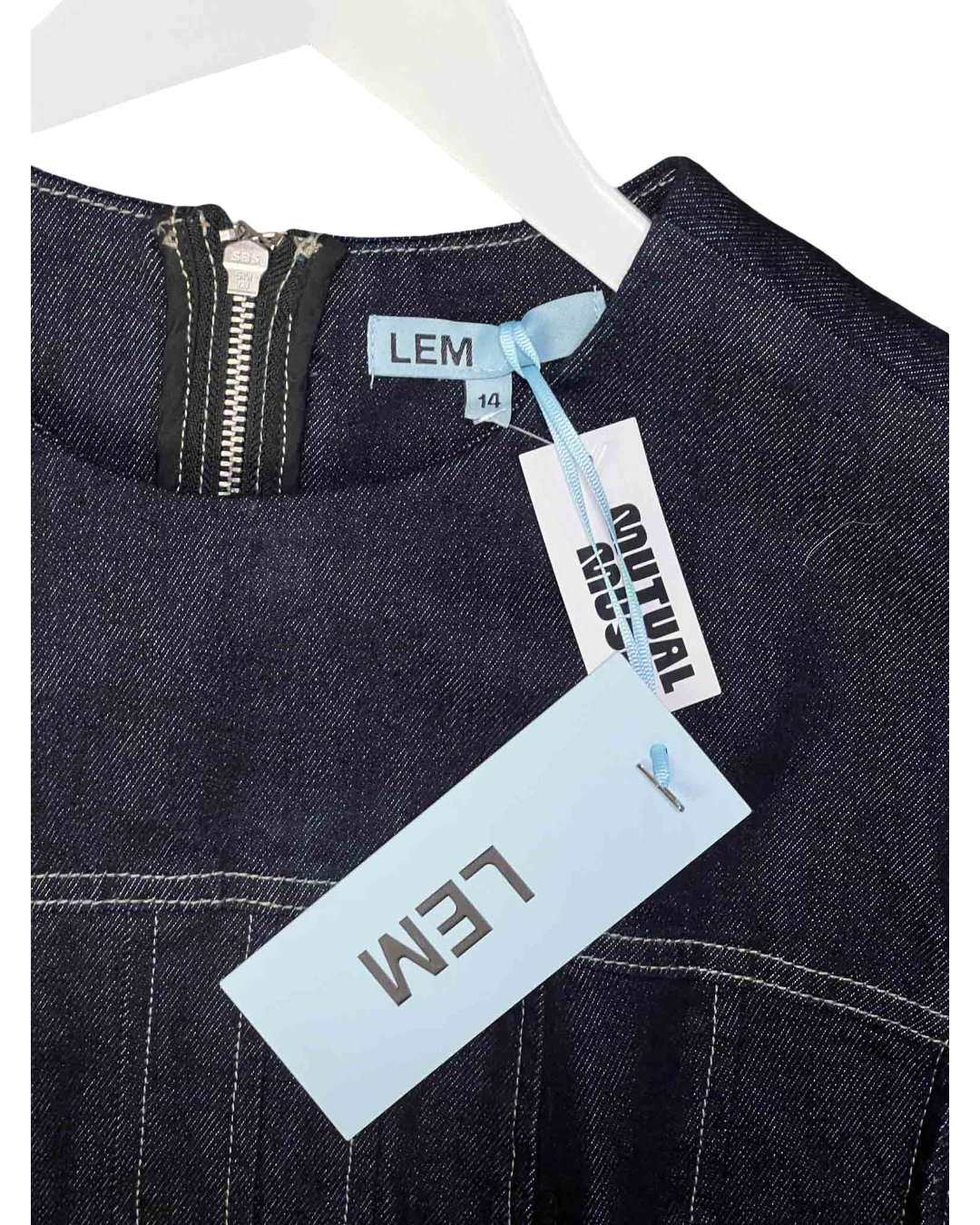 Size 14 | LEM Denim Pleated Dress With Tags