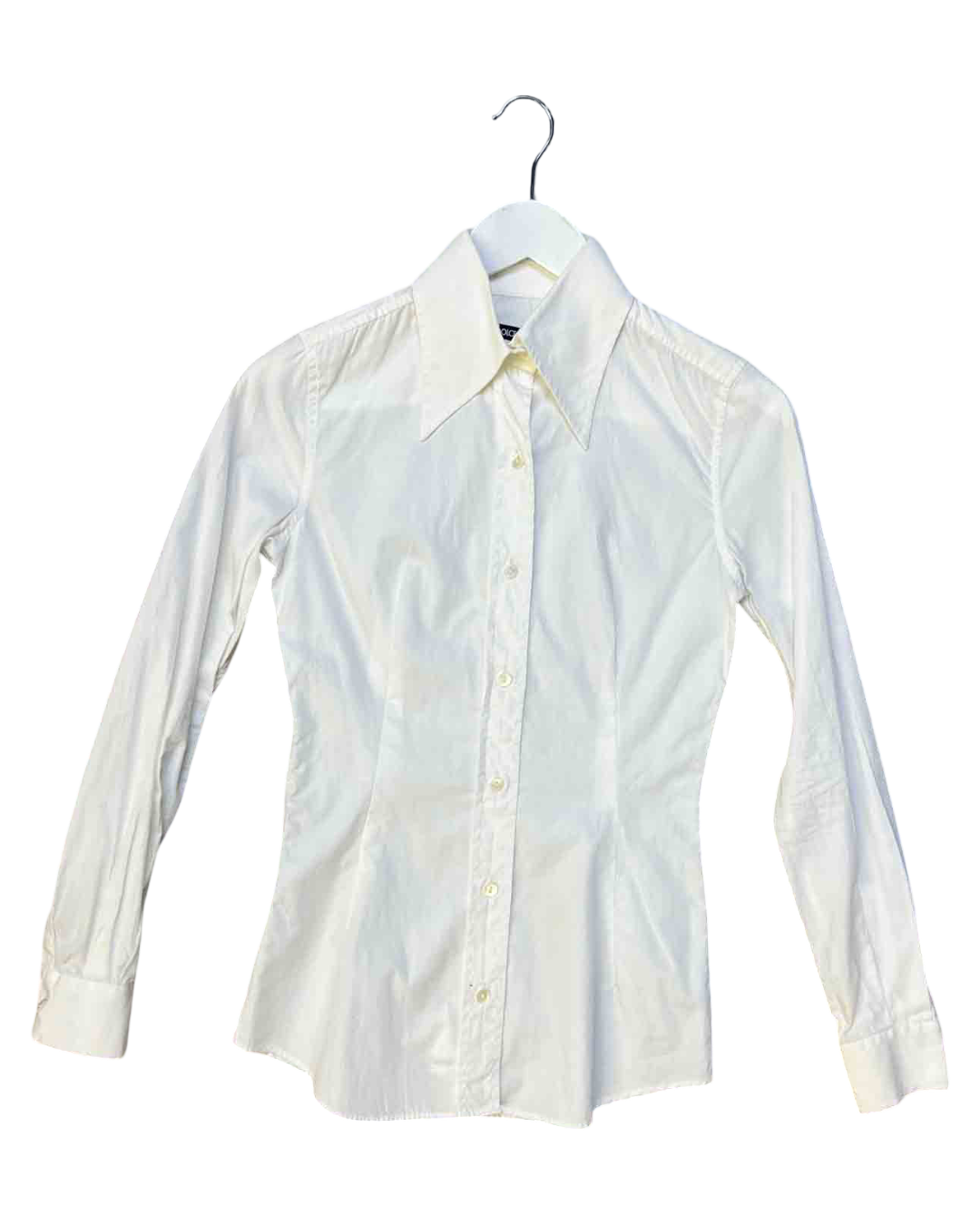 Size 40 (S) | Dolce & Gabbana White Cotton Tailored Shirt