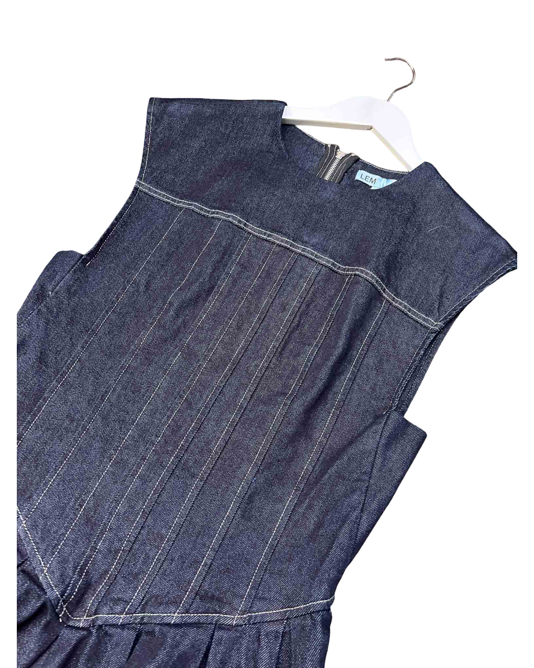 Size 14 | LEM Denim Pleated Dress With Tags