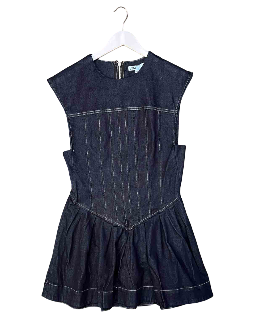 Size 14 | LEM Denim Pleated Dress With Tags
