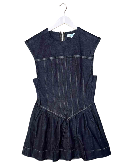 Size 14 | LEM Denim Pleated Dress With Tags
