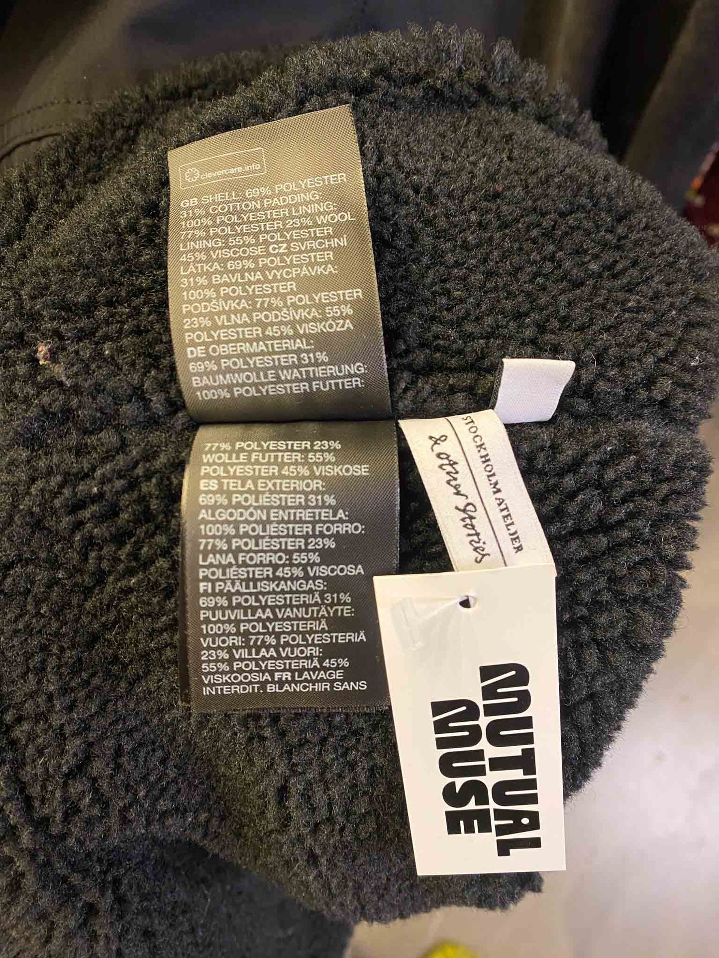 Size M | & Other Stories Black Relaxed Aviator Jacket