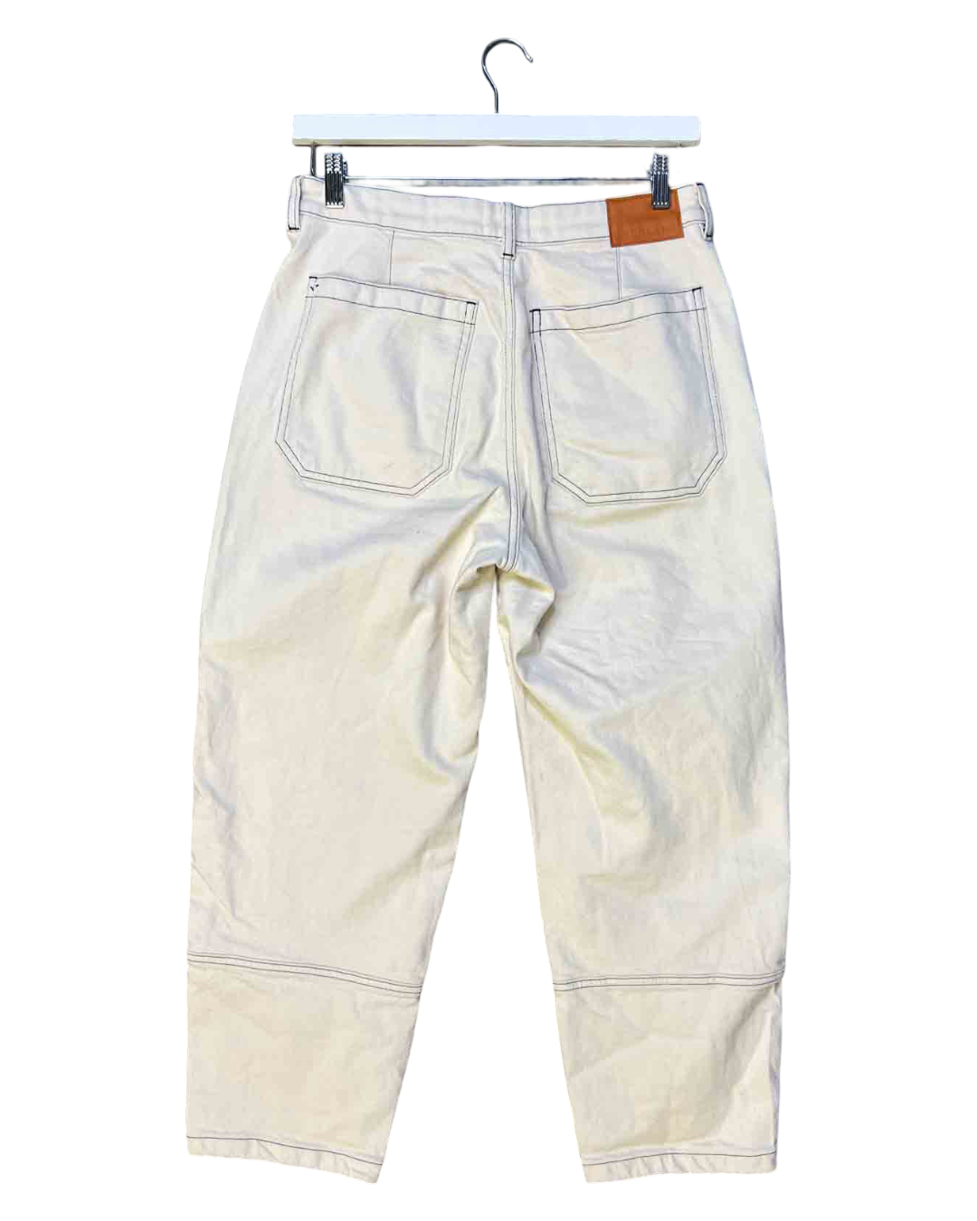 Size 29 | Everlane Cream Organic Cotton Barrel Pants