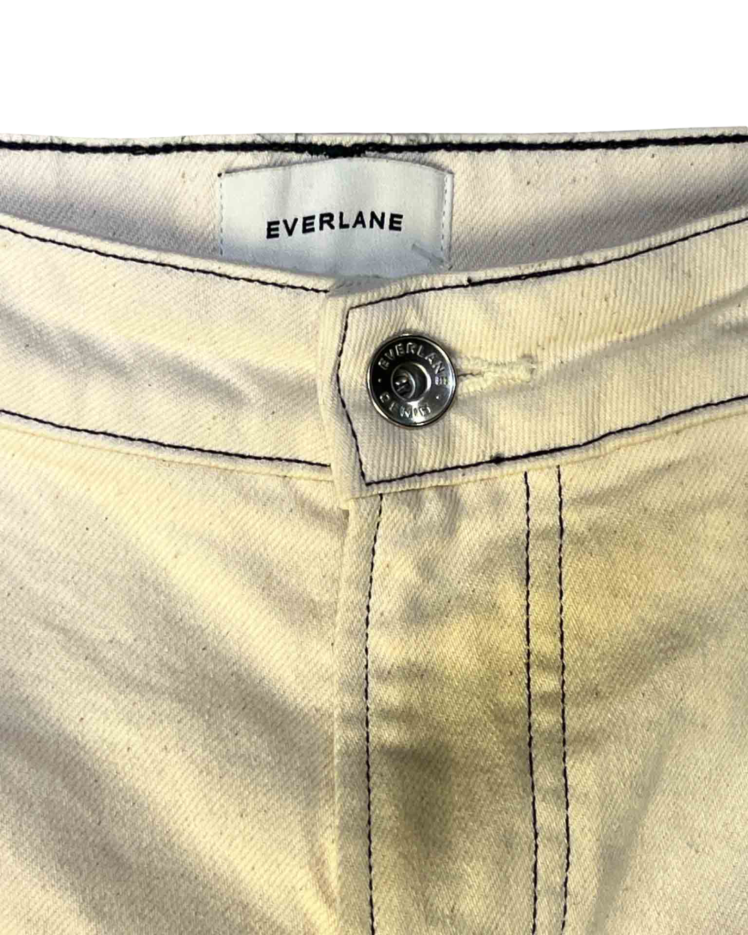 Size 29 | Everlane Cream Organic Cotton Barrel Pants
