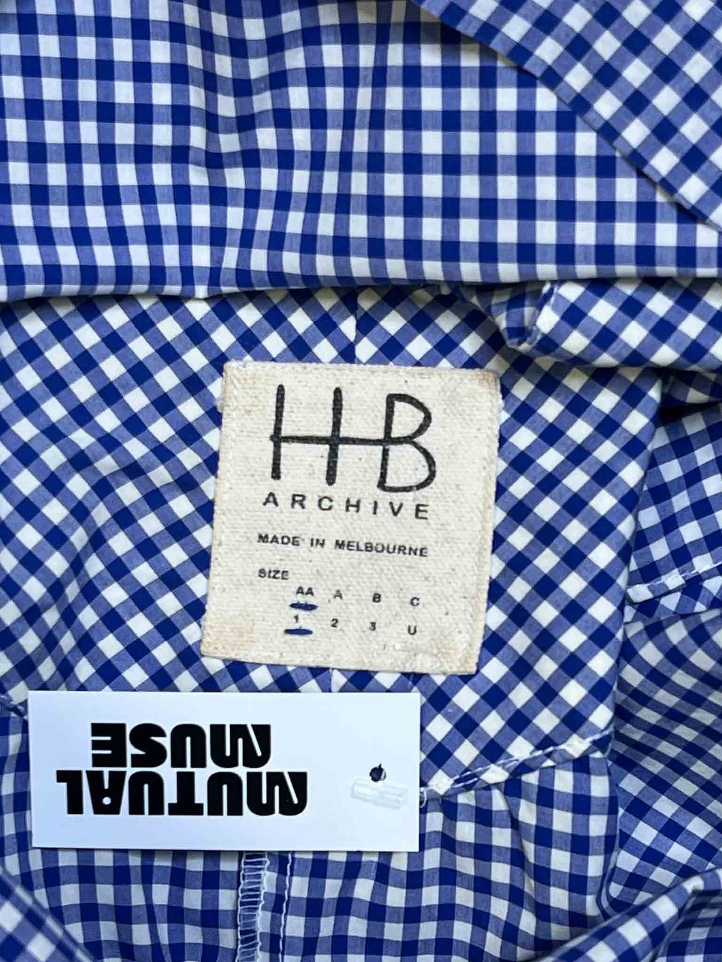 Size S | HB Archive Blue/White Gingham Cotton Top