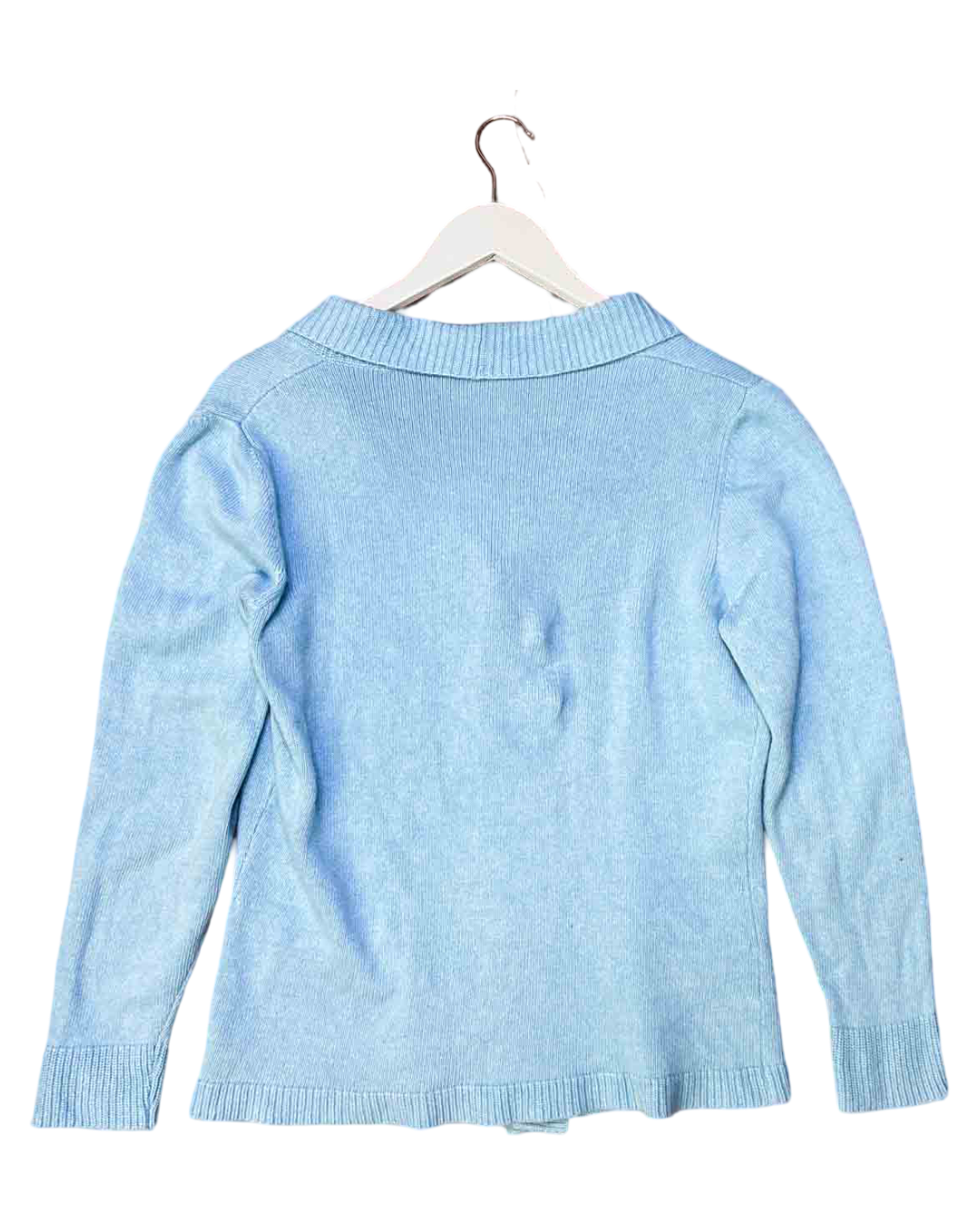 Size 4 (XL) | Musetti Baby Blue Cashmere Blend Cardigan