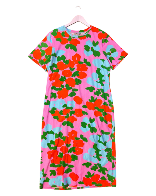 Size 2XL | Variety Hour Floral T-Shirt Dress