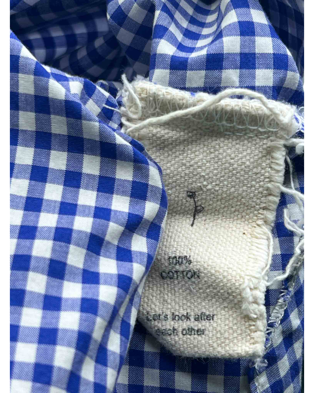 Size S | HB Archive Blue/White Gingham Cotton Top