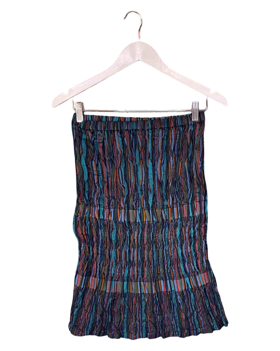 Size S | A-POC Issey Miyake Multi Stripe Wrinkle Pleat Skirt