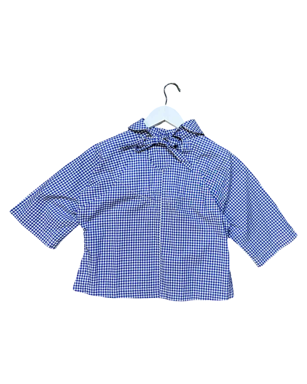 Size S | HB Archive Blue/White Gingham Cotton Top