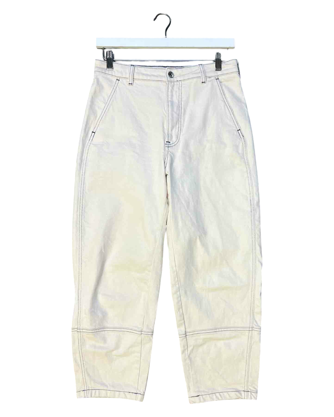 Size 29 | Everlane Cream Organic Cotton Barrel Pants