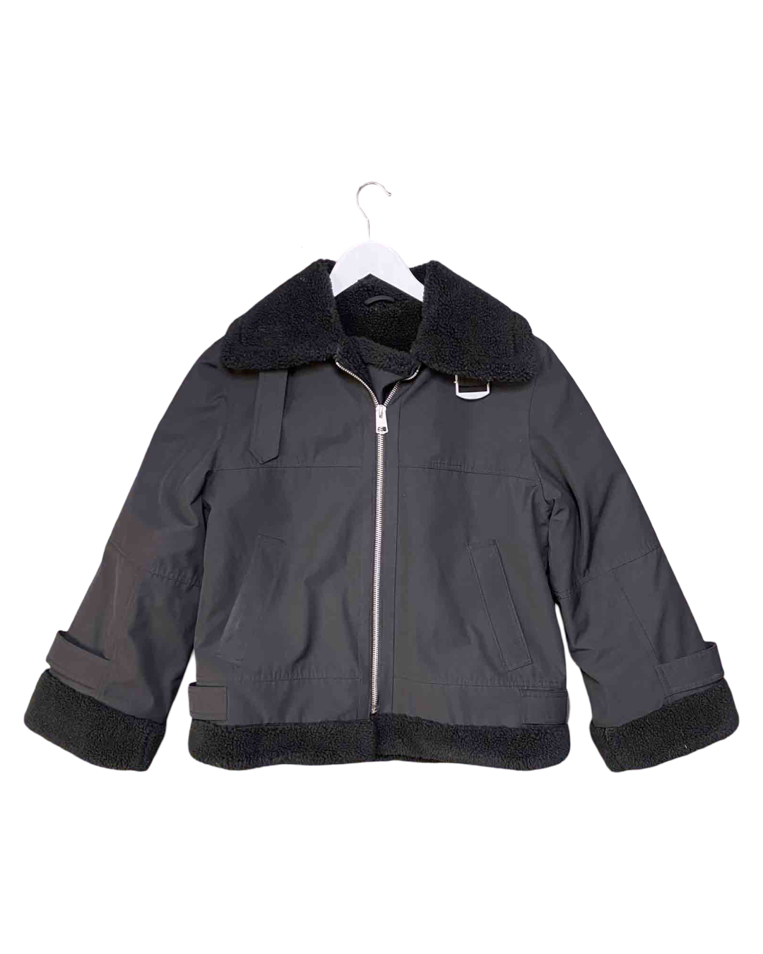 Size M | & Other Stories Black Relaxed Aviator Jacket