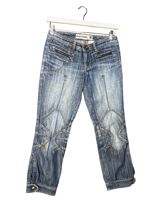 Size 2 (6) | Stefanel Zippy Denim Capris