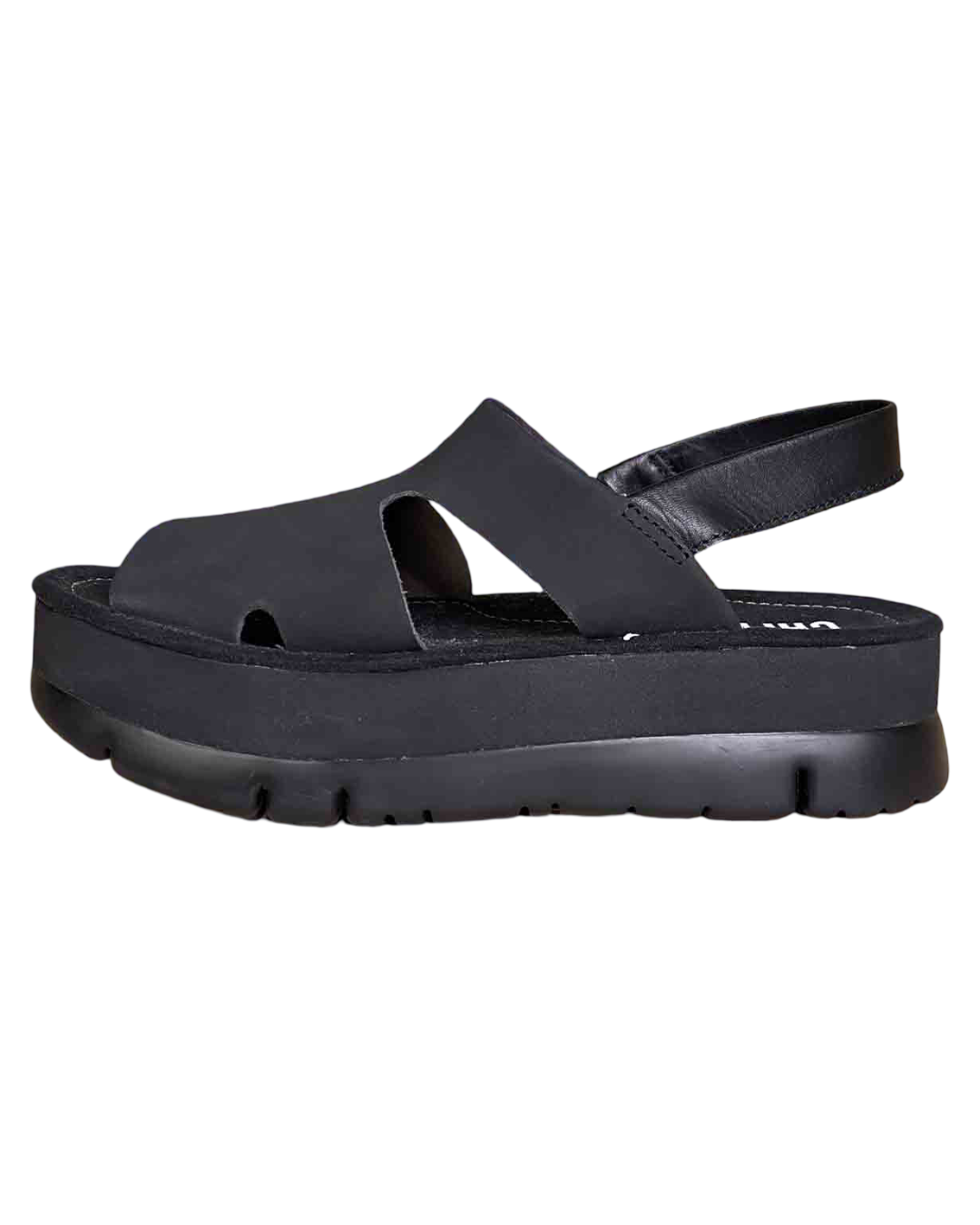Size 37 | Camper Black Oruga Up Platform Sandals