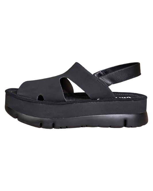 Size 37 | Camper Black Oruga Up Platform Sandals