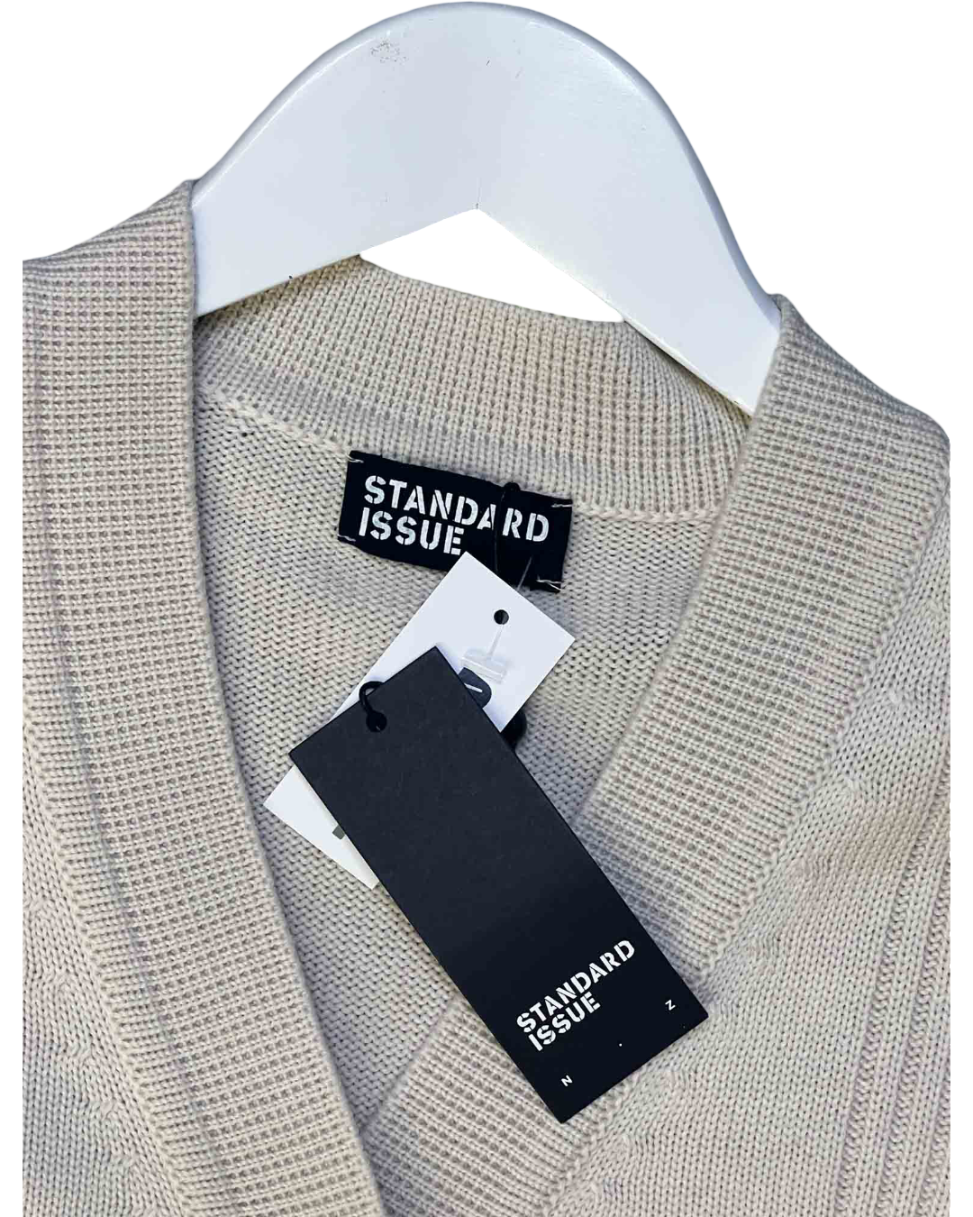Size S | Standard Issue Merino Cable Alabaster Cardigan NWT