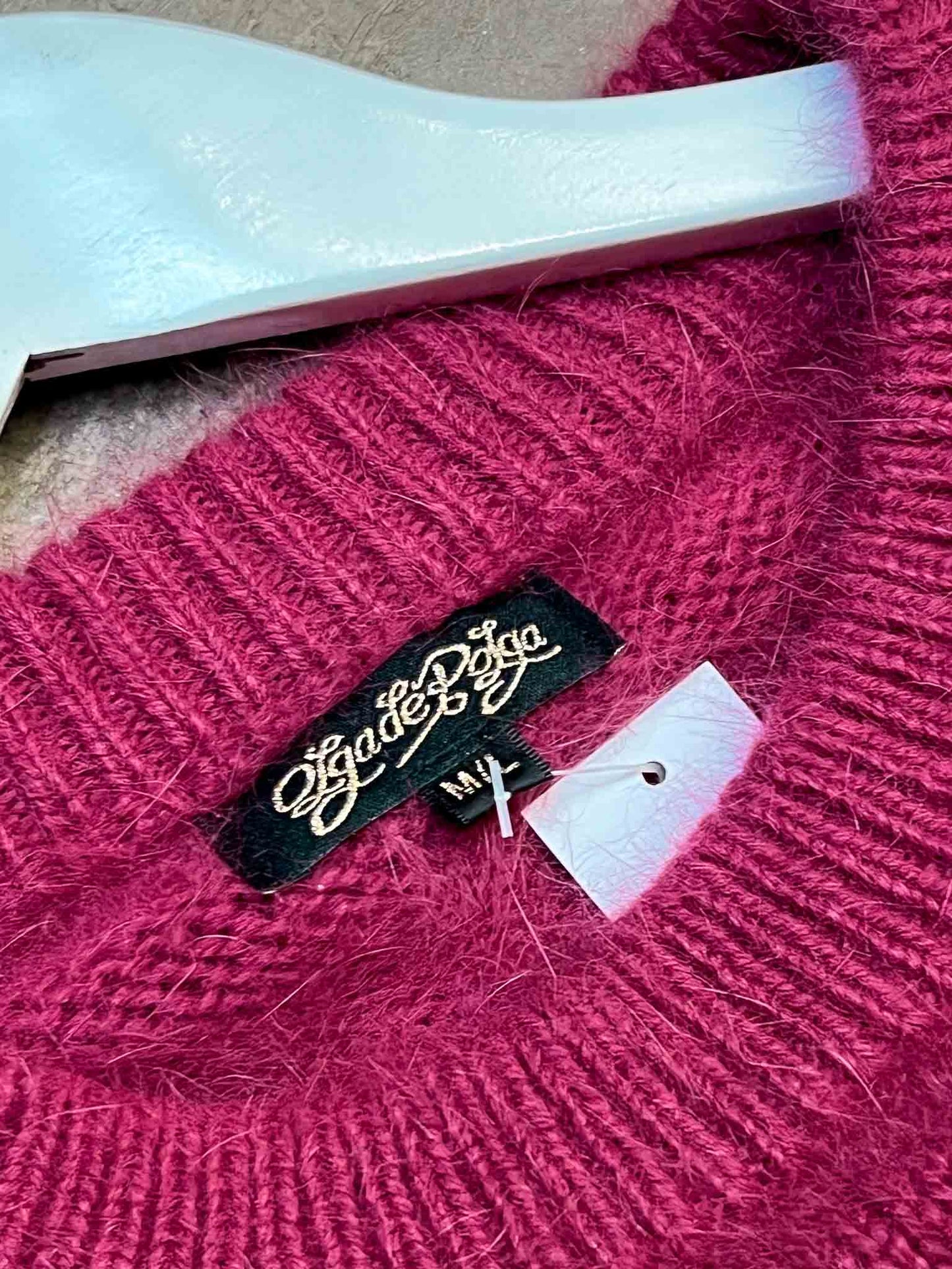 Size M/L | Olga de Polga Plumb Montreal Angora Knit Jumper