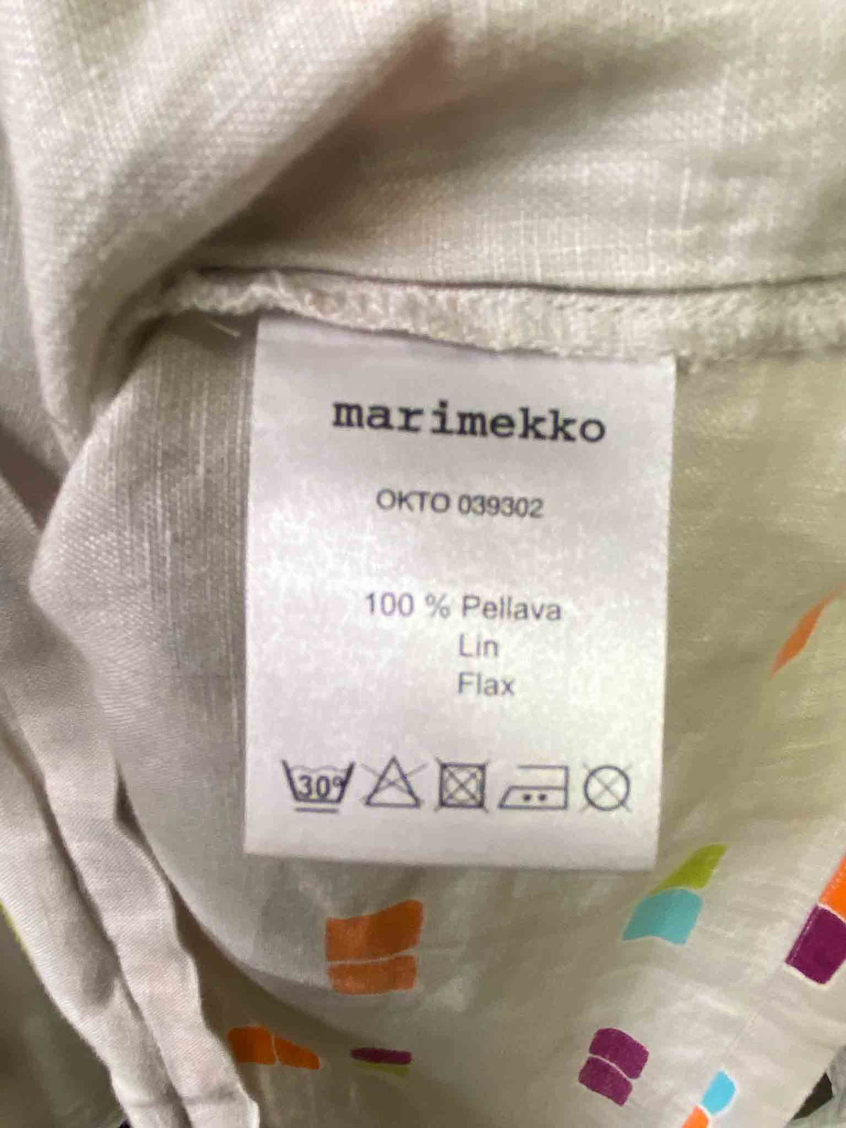 Size XS | Marimekko Grey Linen Smock Top