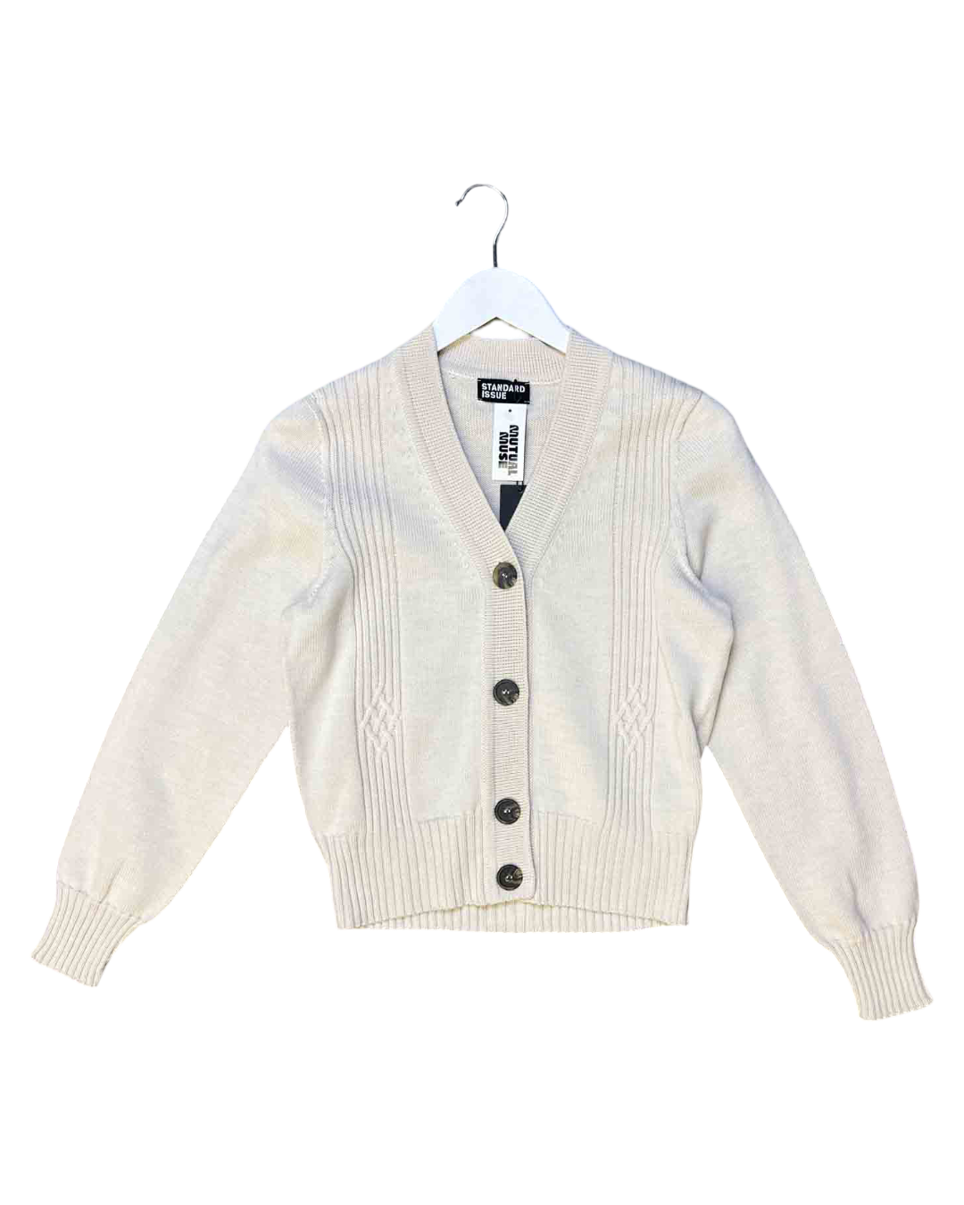 Size S | Standard Issue Merino Cable Alabaster Cardigan NWT