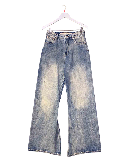 Size 26 | Maison Margiela Distressed Blue Flared Jeans