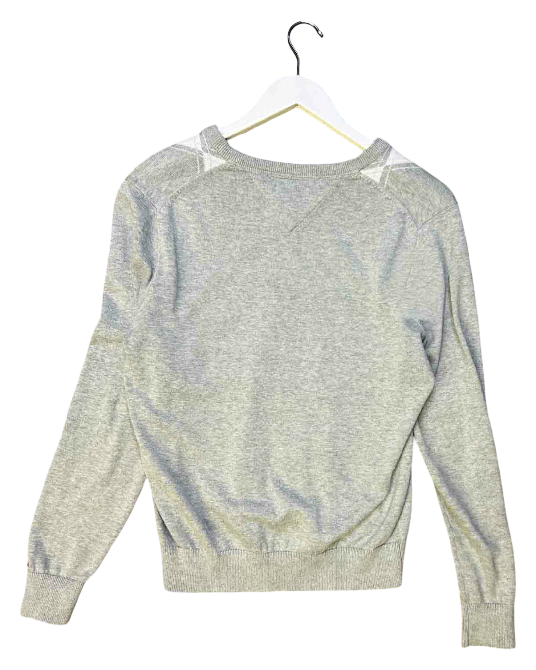 Size XS | Tommy Hilfiger Knitted Grey Diamond Jumper