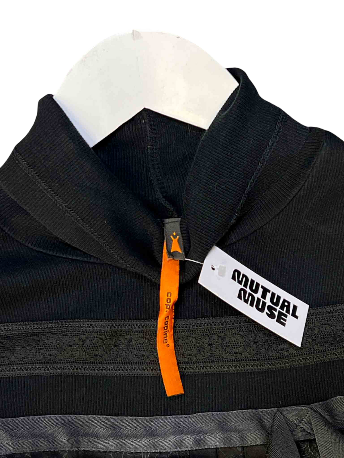 Size S | Cop Copine Black Babydoll Turtleneck Top