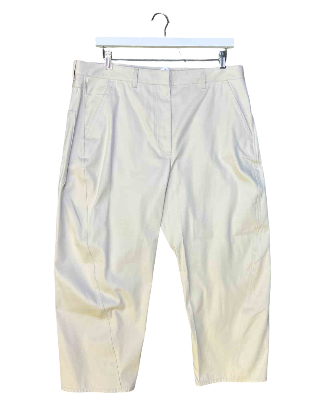 Size 44 (XXL) | COS Cream Cotton Barrel Pants NWT