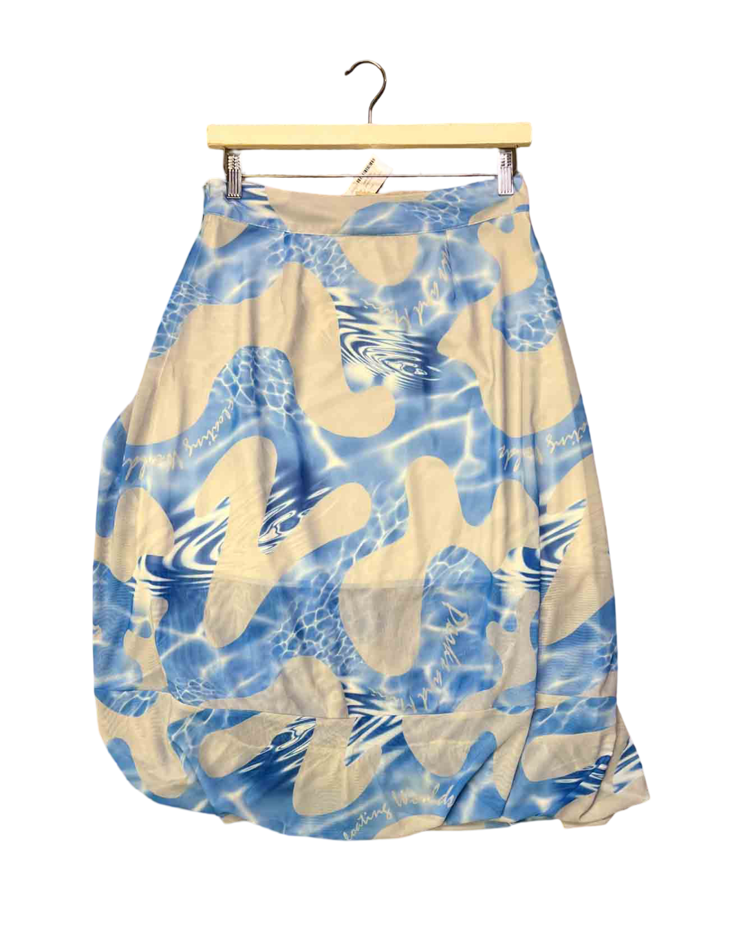 Size L | PAM Blue Patterned Mesh Skirt With Tags