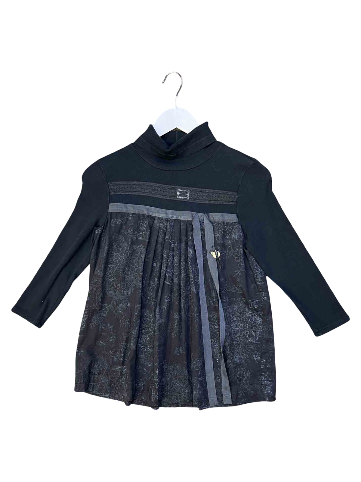 Size S | Cop Copine Black Babydoll Turtleneck Top