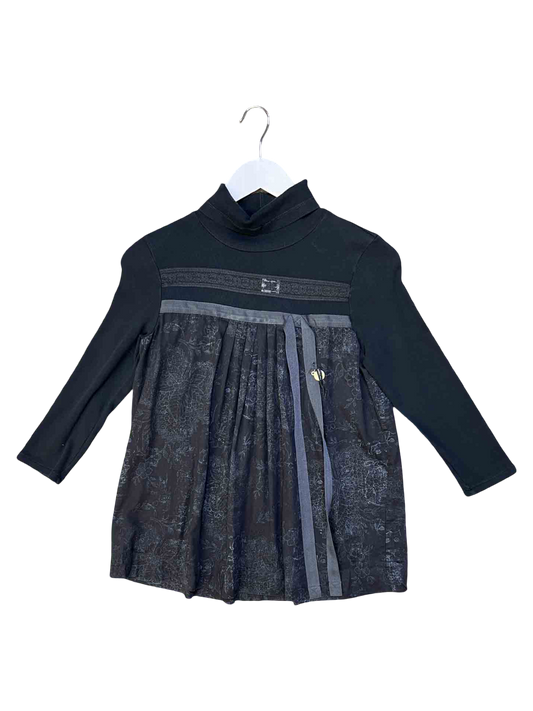 Size S | Cop Copine Black Babydoll Turtleneck Top