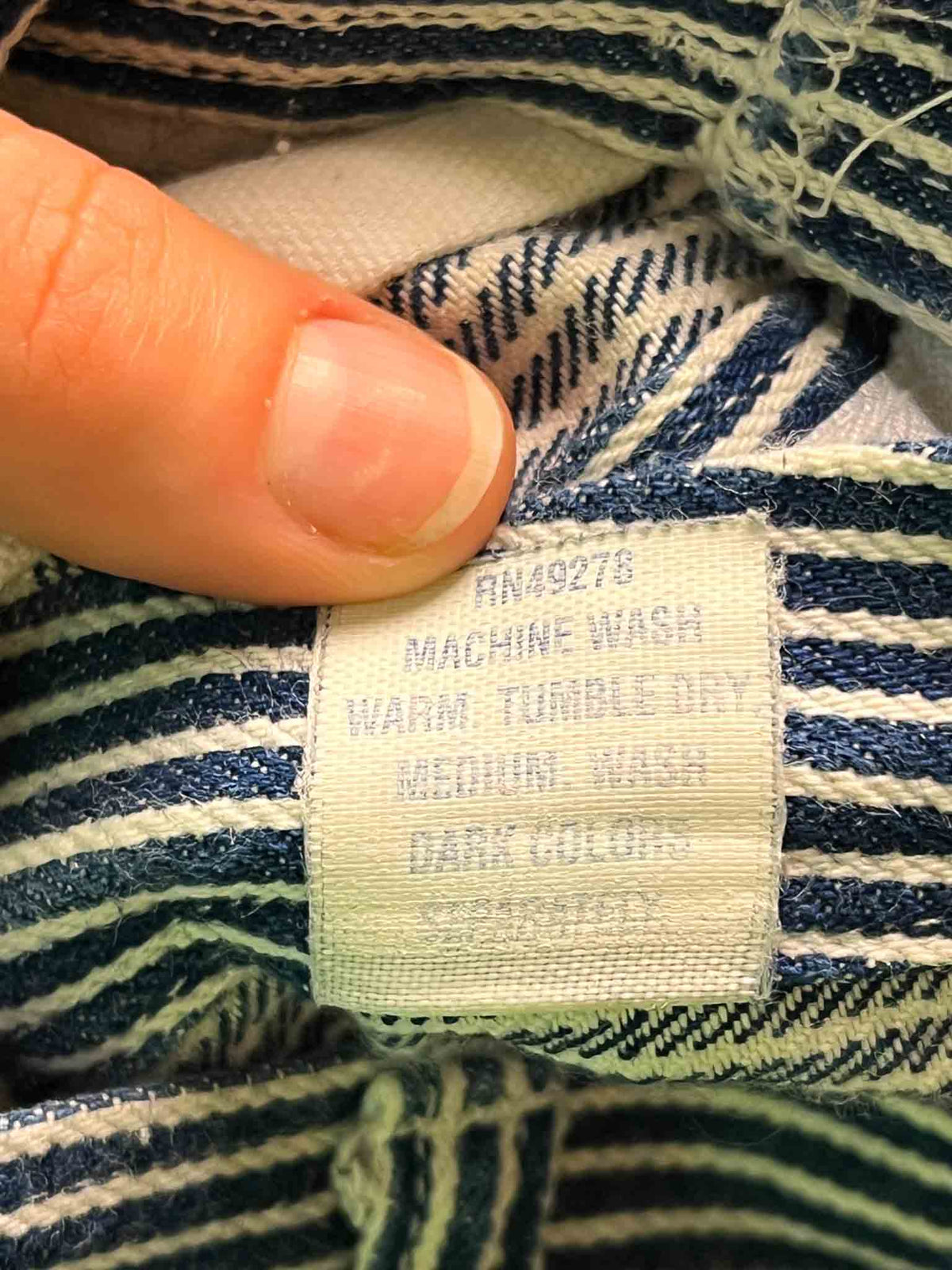 Size 28 (M) | Stan Ray Blue/White Striped Carpenter Pants