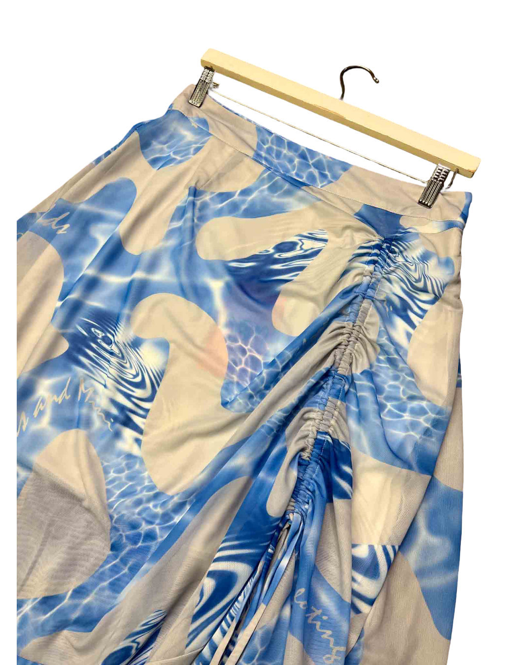 Size L | PAM Blue Patterned Mesh Skirt With Tags