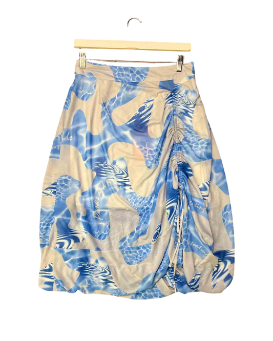 Size L | PAM Blue Patterned Mesh Skirt With Tags