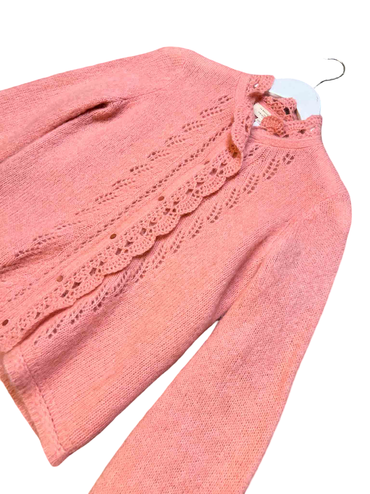 Size XXS | Sezane Pink Mohair Blend Cardigan