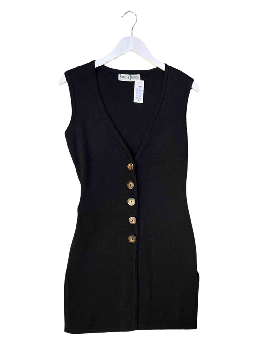Size 10 | Scanlan & Theodore Black Vintage Knit Dress