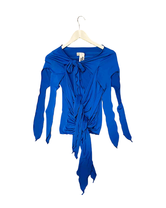 Size M | Oats Blue Tie Top