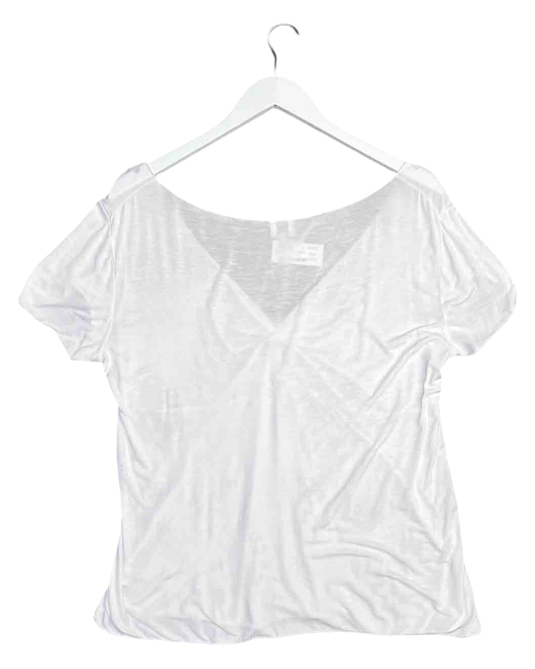 Size XL | Armani White Ruched Short Sleeve Top