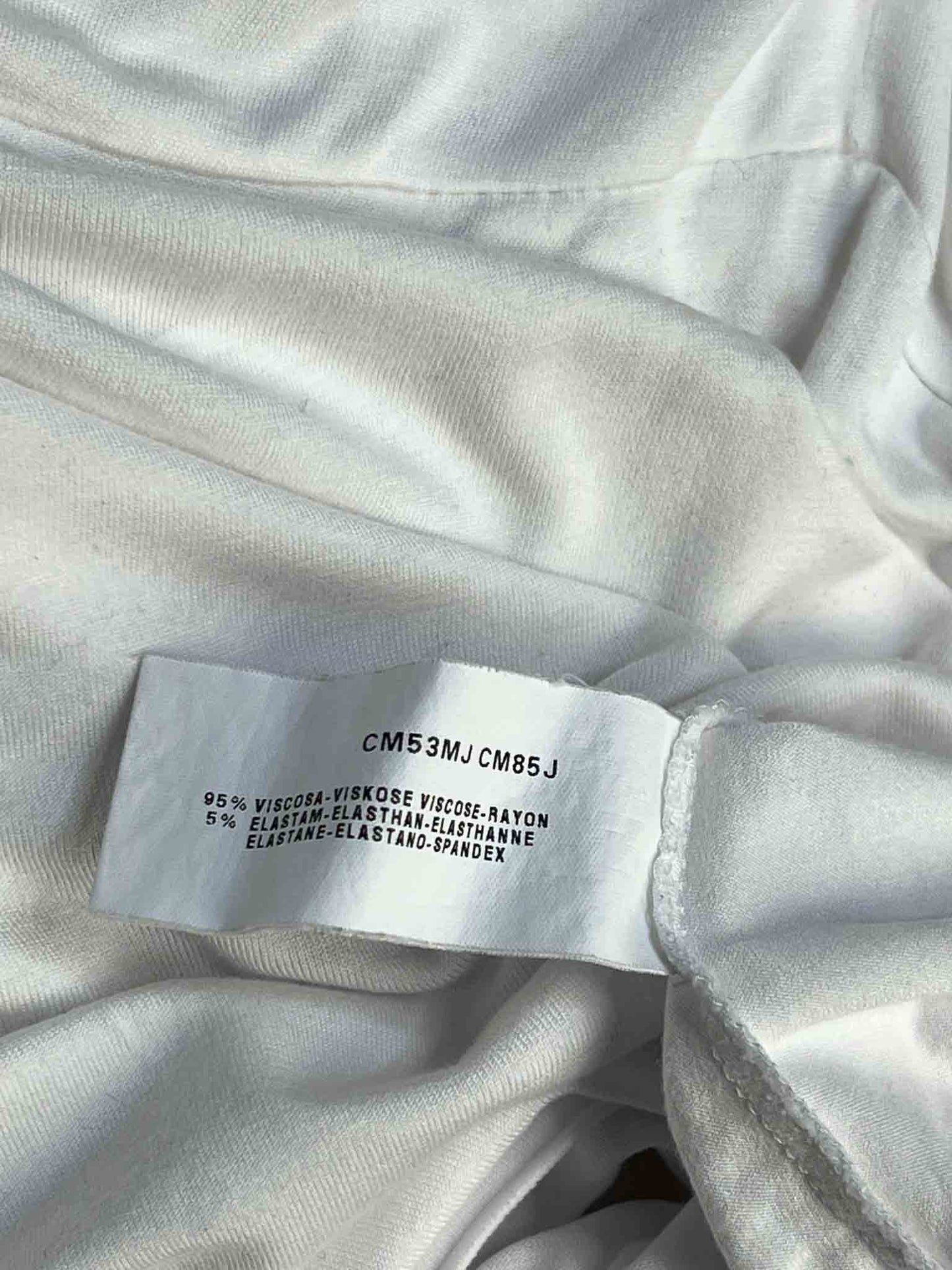 Size XL | Armani White Ruched Short Sleeve Top