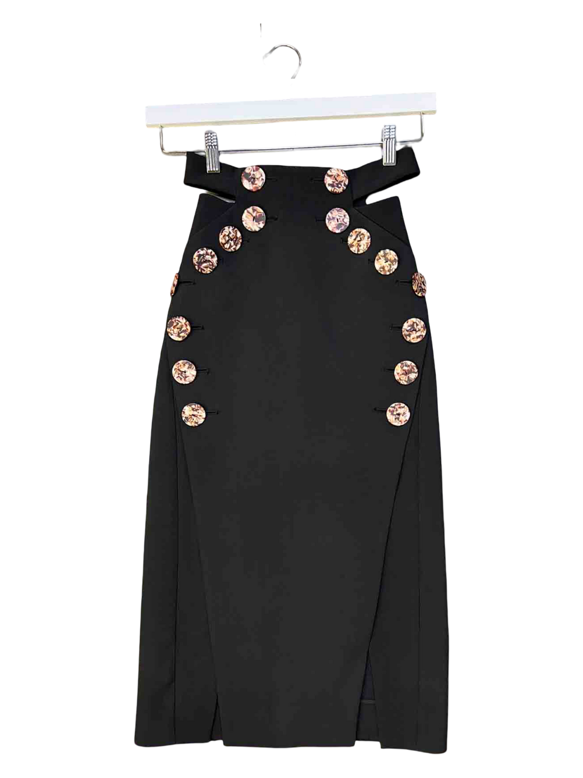Size XS | Acler Black Tailored Midi Skirt