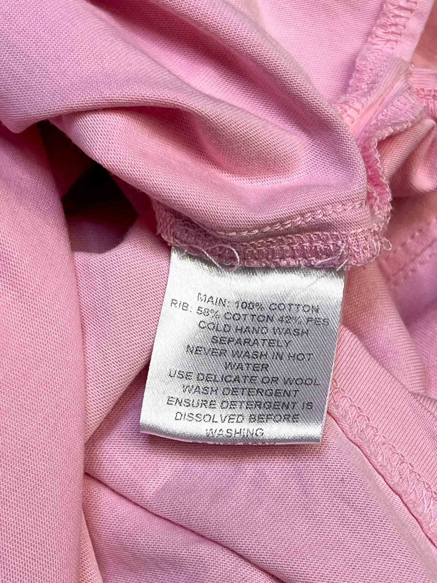 Size XL | Alpha60 Pink Cotton Cut-Out Long Sleeve T-shirt