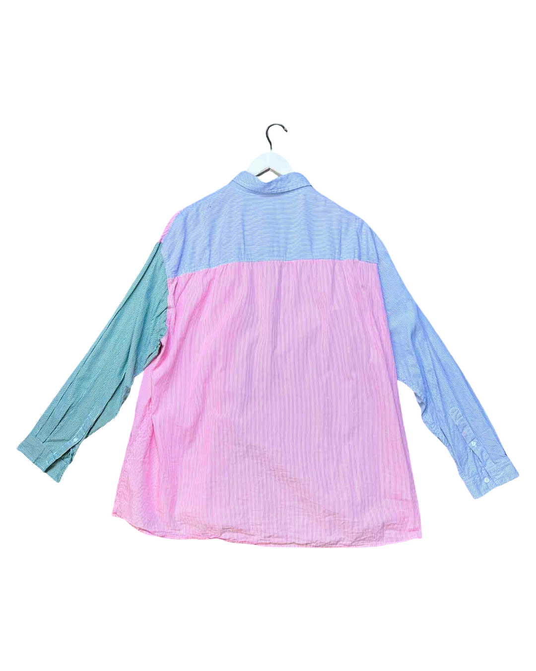 Size 8 (S) | Blanca Striped Colour-Block Cotton Oversized Shirt
