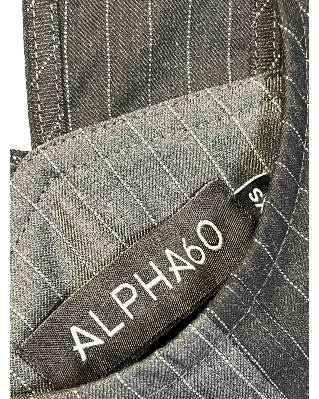 Size XS |  Alpha60 Apron Style Pinstripe Dress