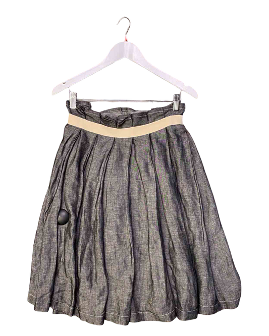Size S | Comme des Garçons Tricot Grey Linen Pleated Skirt