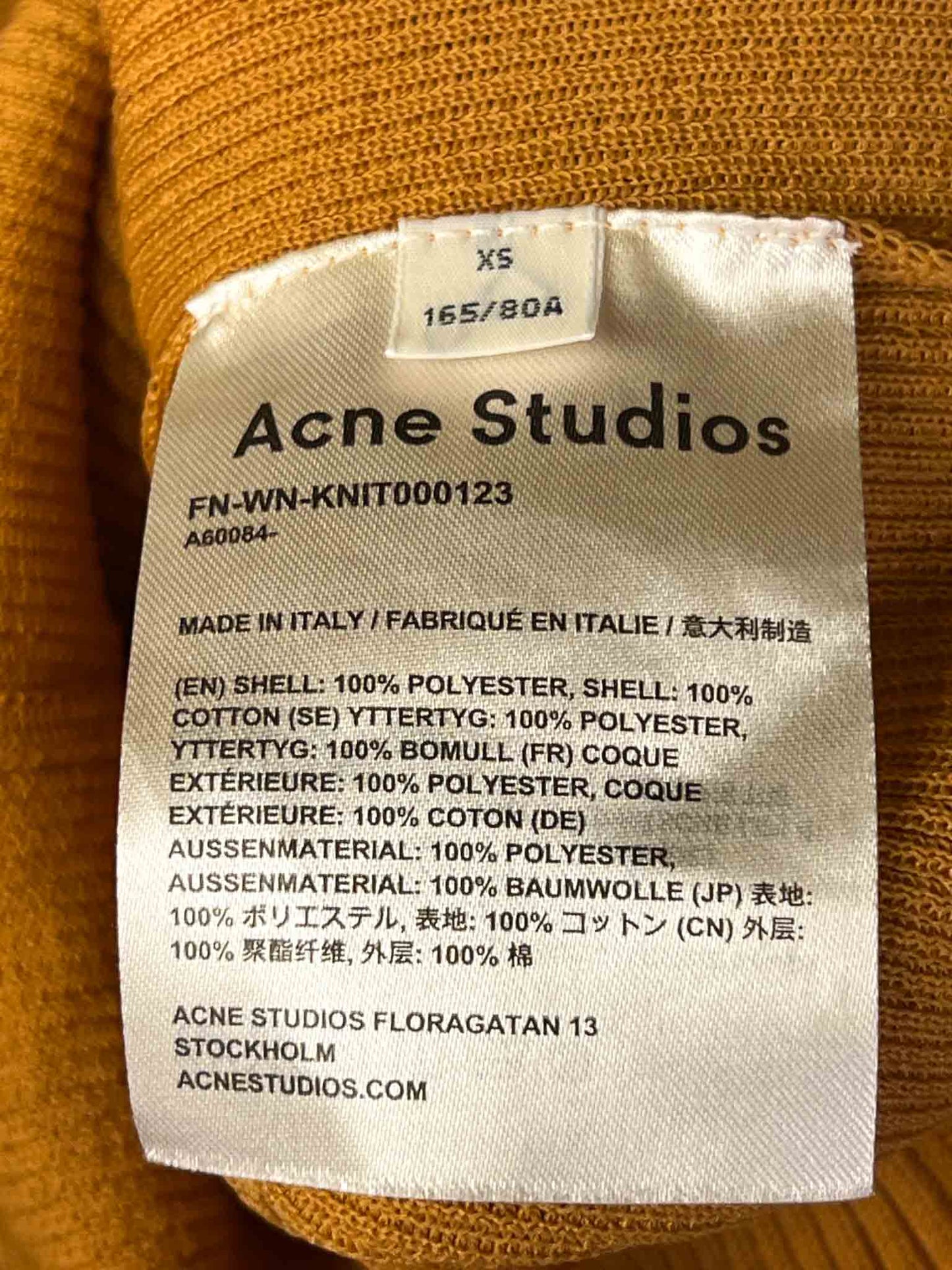 Size XS | Acne Studios Toffee Peplum Top