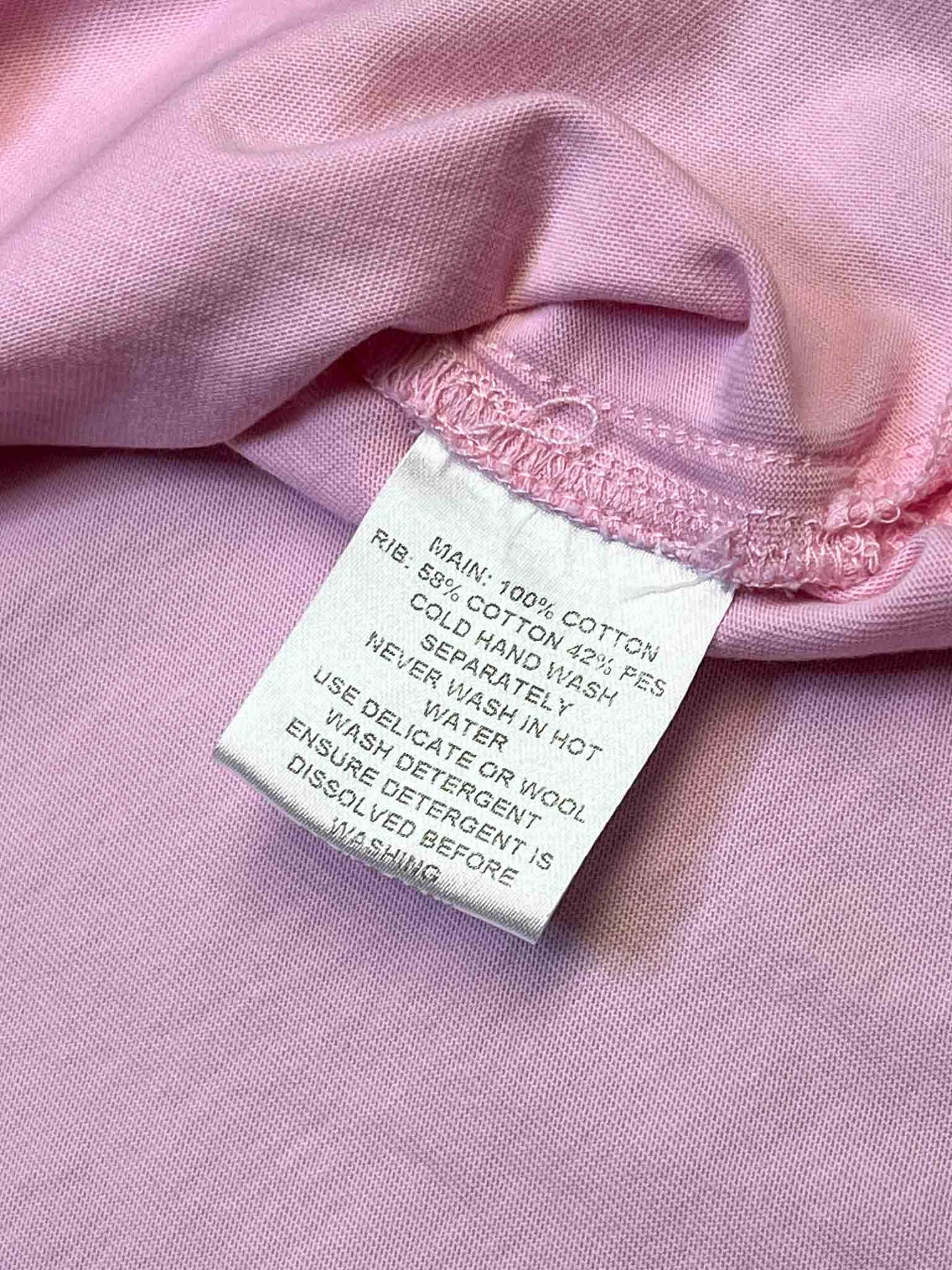 Size XL | Alpha60 Pink Cotton Cut-Out Long Sleeve T-shirt