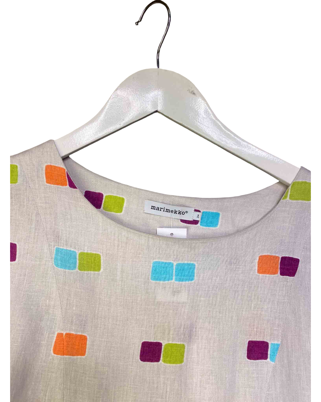 Size XS | Marimekko Grey Linen Smock Top