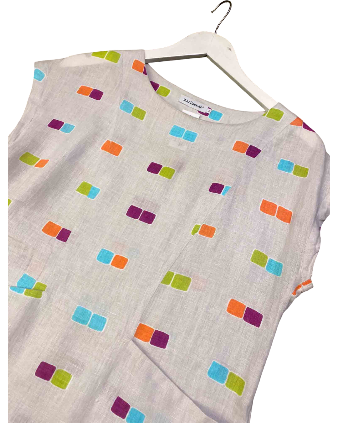 Size XS | Marimekko Grey Linen Smock Top
