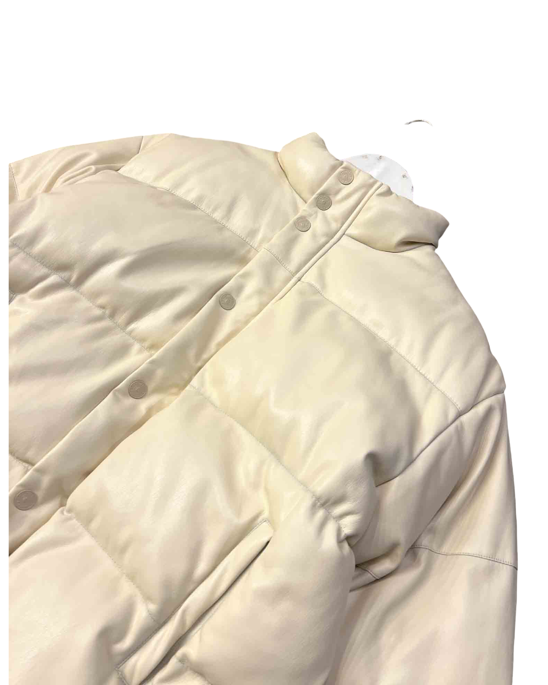 Size S | Mother The Drop Pillow Talk Faux-Leather Puffer Jacket