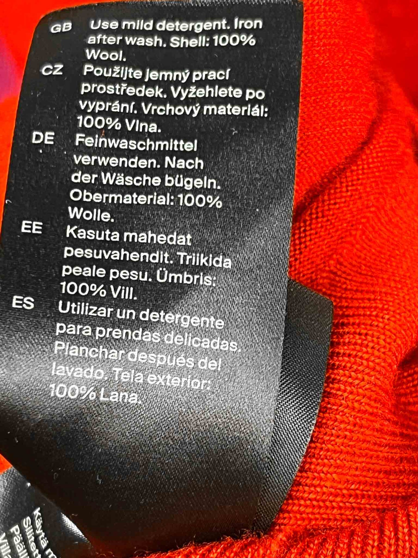 Size S | COS Red Wool Hooded Knit Jumper